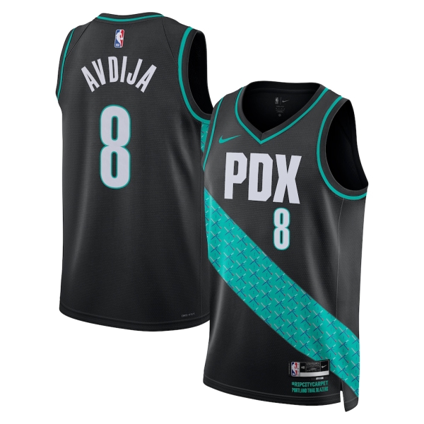 Portland Trail Blazers Trikot Deni Avdija Nike 2025-26 City Edition Schwarz Swingman - Herren